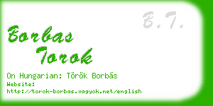 borbas torok business card